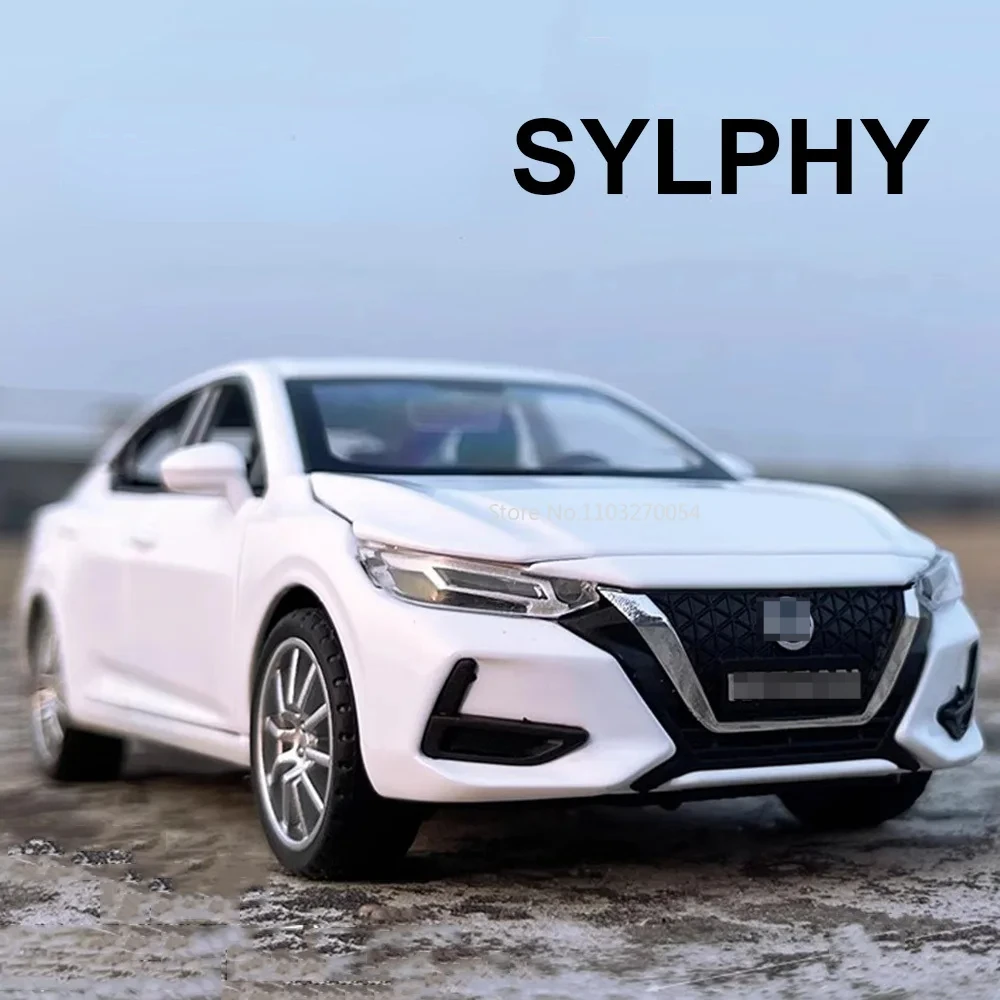 1/32 Scale Sylphy Alloy Diecast Car Model Toy Simulation Exquisite Interior Sound And Light Vehicle Children Toys Birthday Gifts