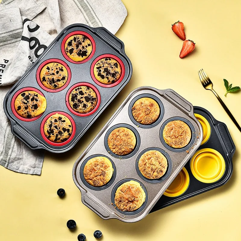 

Силиконовая форма для торта с антипригарным покрытием, гибкая, цельная, легко снимаемая в духовке, безопасная, с несколькими полостями для кексов, кексов, домашней выпечки, вечеринки