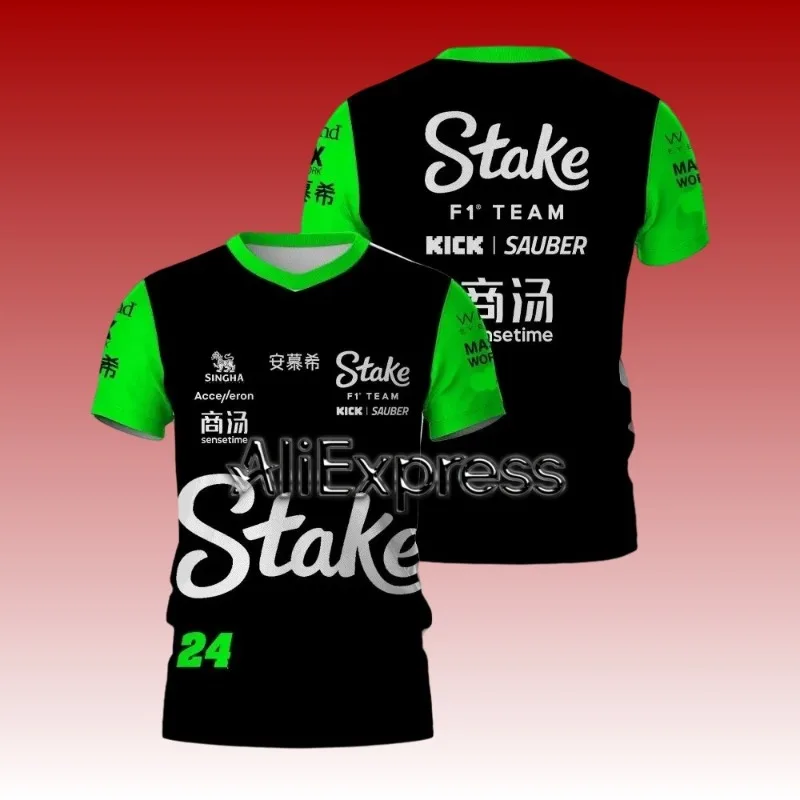

Stake 2025 Nico Hulkenberg Gabriel Bortoleto F1 Team T-shirt Men's Style Hot Selling Summer New Women's Short Sleeved Top