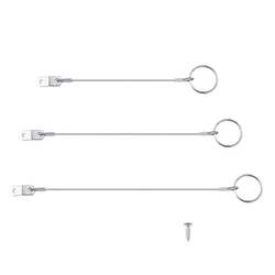 150mm/240mm/300mm Lanyard Cable Stainless Steel Safety Tether Wire Quick Release Pin Lanyard Safety Wire for Boat Marine