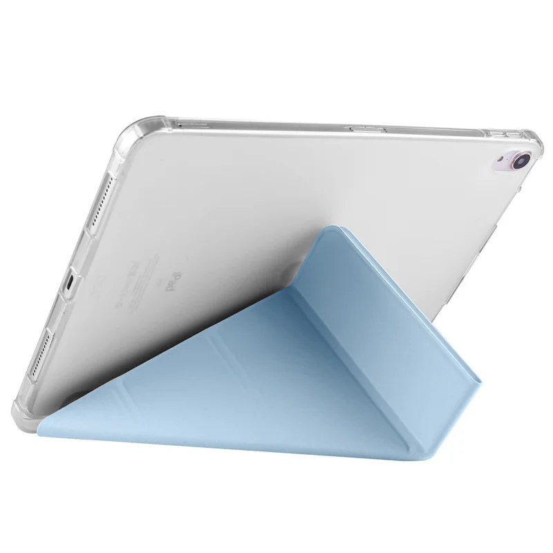 Para funda ipad air 11 2024 5 4 caso multi-dobrável suporte macio tpu volta capa inteligente para funda ipad air 4th 5th 6th geração caso