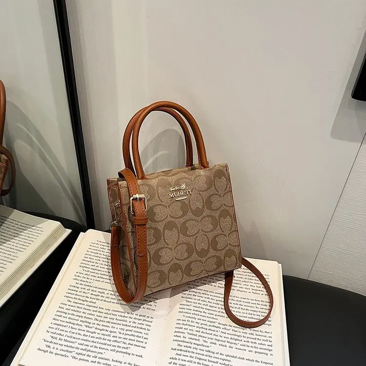 

2025 Retro Minimalist Premium PU Leather Small Square Shoulder Messenger Bag-Adjustable Strap Trendy Versatile for Daily&Evening