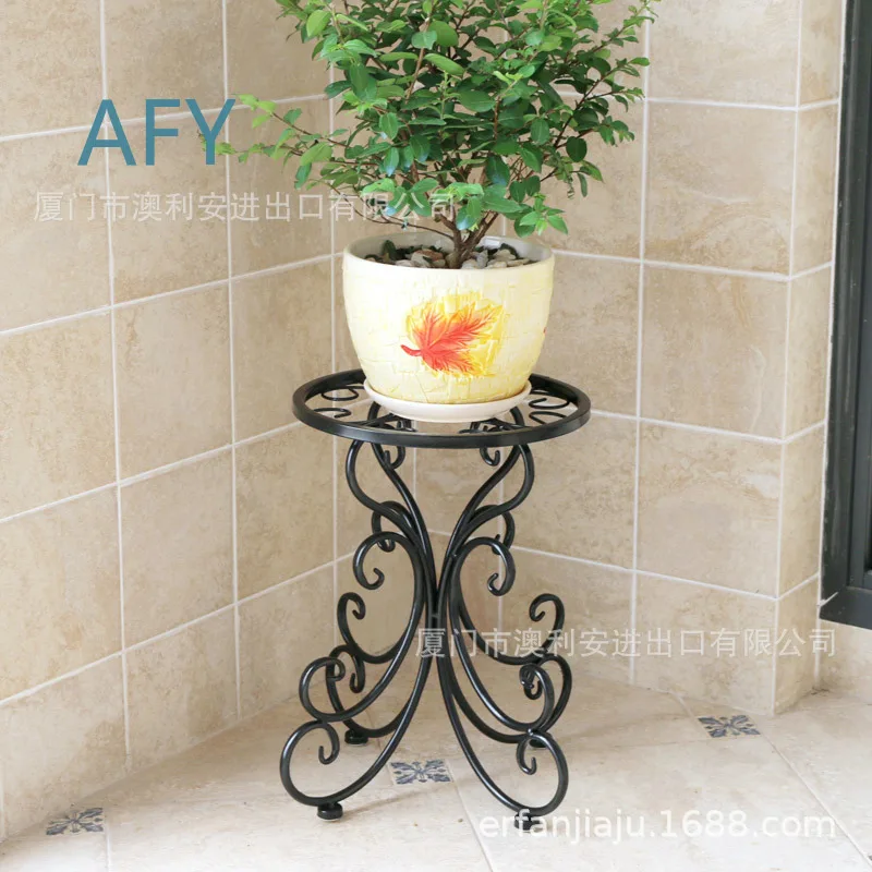 Iron Floor Standing Plant Stand for Living Room Balcony Indoor Decorative Metal Shelf Rack for Pothos Spider Plant Flower Pot