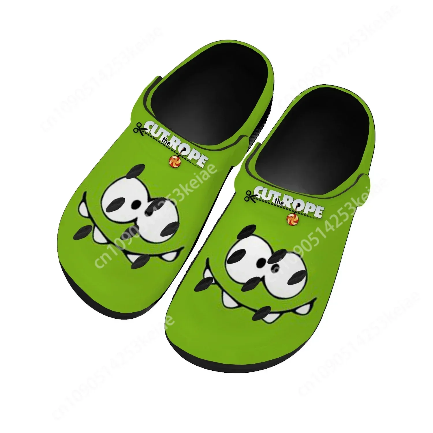 Cut The Rope Custom Home Clogs Hot Cartoon Game Mens Womens Teenager Tailor Made Water Shoes Garden Beach Hole Slippers Sandals