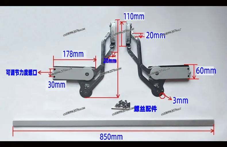 Upturn Buffer Support Damping Translation Door Hydraulic Rod Adjustable Force