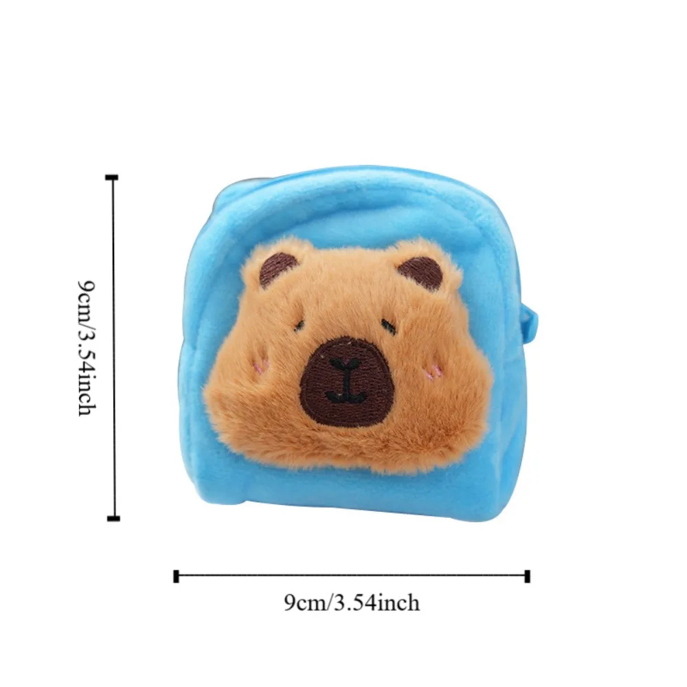 New Capybara Coin Purse Plush Cartoon Bags Pendant Mini Wallet Kids