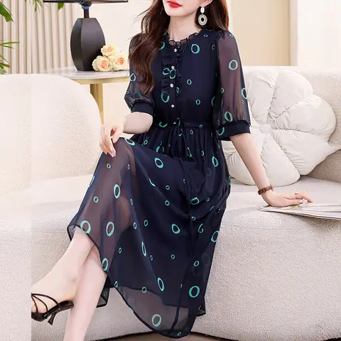 long blue summer dress European Maxi Slit Dress-Baby Vendor_Mazzarelli Suitable for spring Blush Feather Fairy Tulle Material:Taffeta
