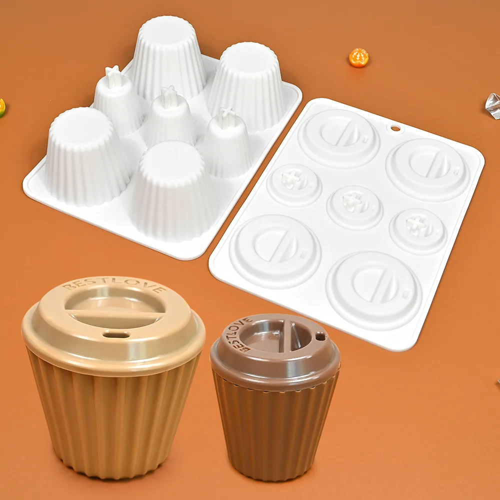 Coffee Cup Shaped Combination Silicone Chocolate Mousse Cake Mold Kitchen Bakeware Dessert Baking Tool Mug Design Silicone Mould