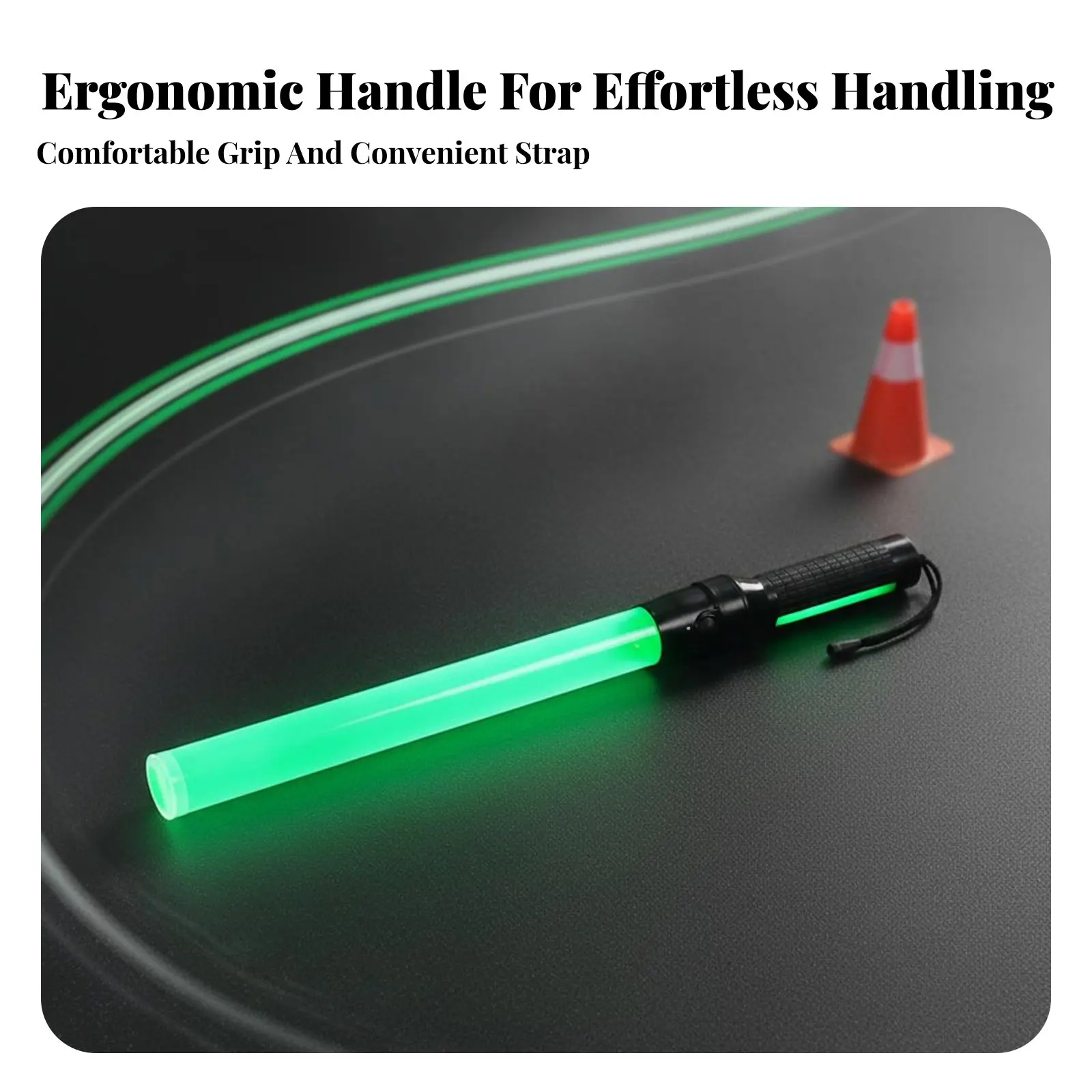 Illuminated Traffic High Visibility Handheld Traffic Control Battery-Powered Director Stick Highly Visible Flashing Safety Stick
