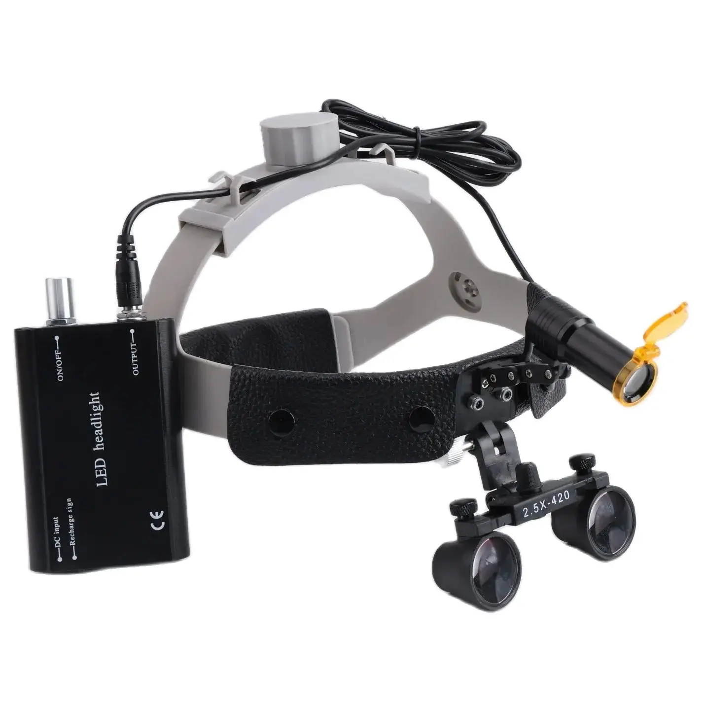 

2.5X Surgical Loupes Medical Magnifier With Dental Headlight 5W Headlamp Out Link Battery For Dentist General Surgery