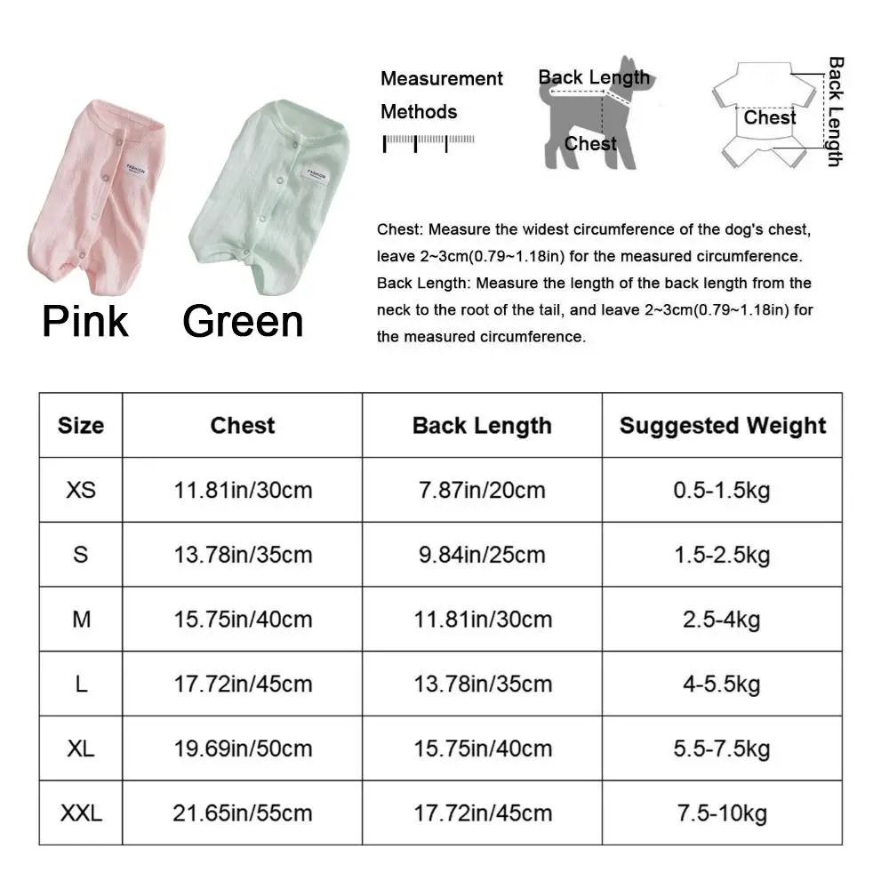 Jednokolorowy fartuszek dla psa, miękki, cienki, oddychający, wygodny strój dla zwierząt na cztery nogi, odzież klimatyzacyjna dla zwierząt.