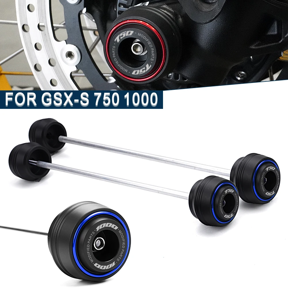 

For Suzuki GSX-S1000 GSXS1000 GSXS 1000/F 750 GSR750 GSXS750 Motorcycle Front Rear Axle Wheel Fork Slider Crash Protector Pad