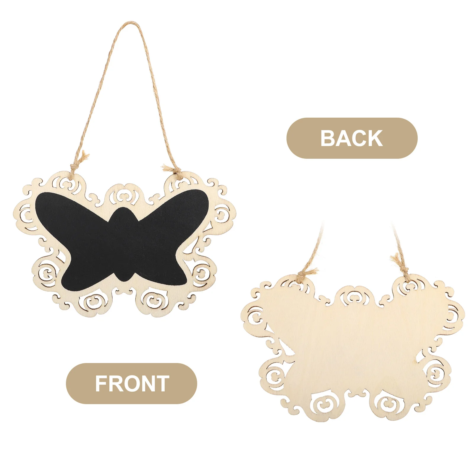 4 قطعة حافة مجوفة معلقة السبورات لوحات السبورة الخشبية العملي قابل للمسح رسالة مذكرة لوحات للملاحظات اليومية #4