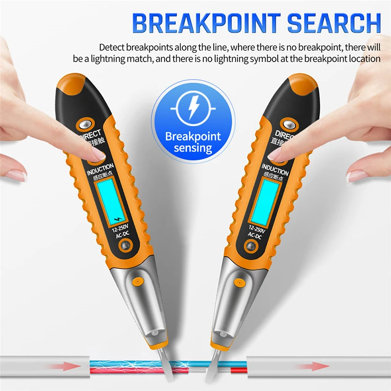 Digital Test Pencil With LCD Display Multifunction AC/DC Voltage Test Pen LED Light Voltage Detector Tester Electric Screwdriver