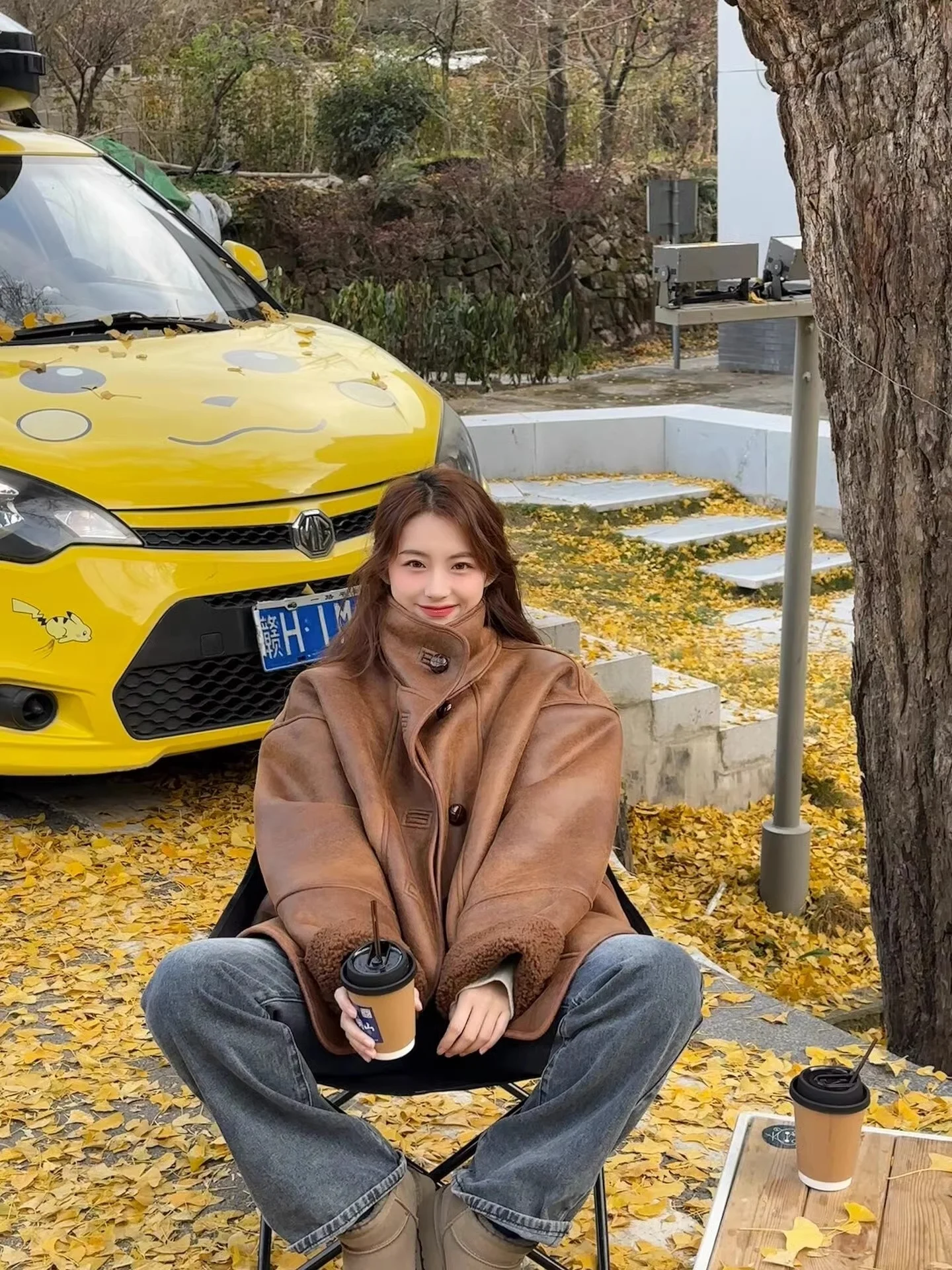 

Зима 2024, модная женская теплая куртка из овечьего меха, мотоциклетная одежда, пальто небольшого размера, повседневная длина