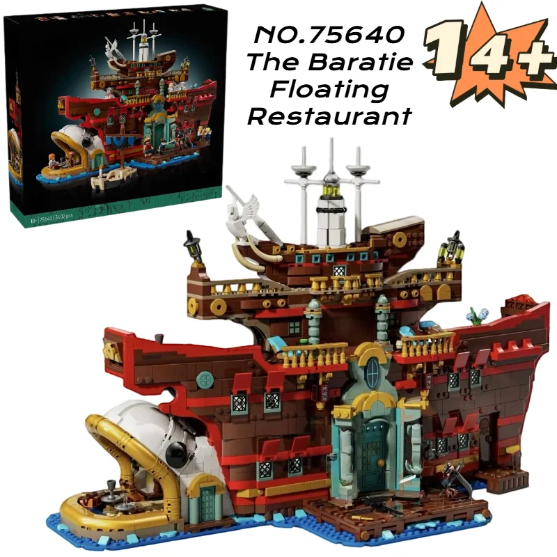 Blocs de construction de modèle de Restaurant flottant, jouets artisanaux en brique pour enfants et adultes, cadeaux d'anniversaire et de noël, en STOCK, 75640