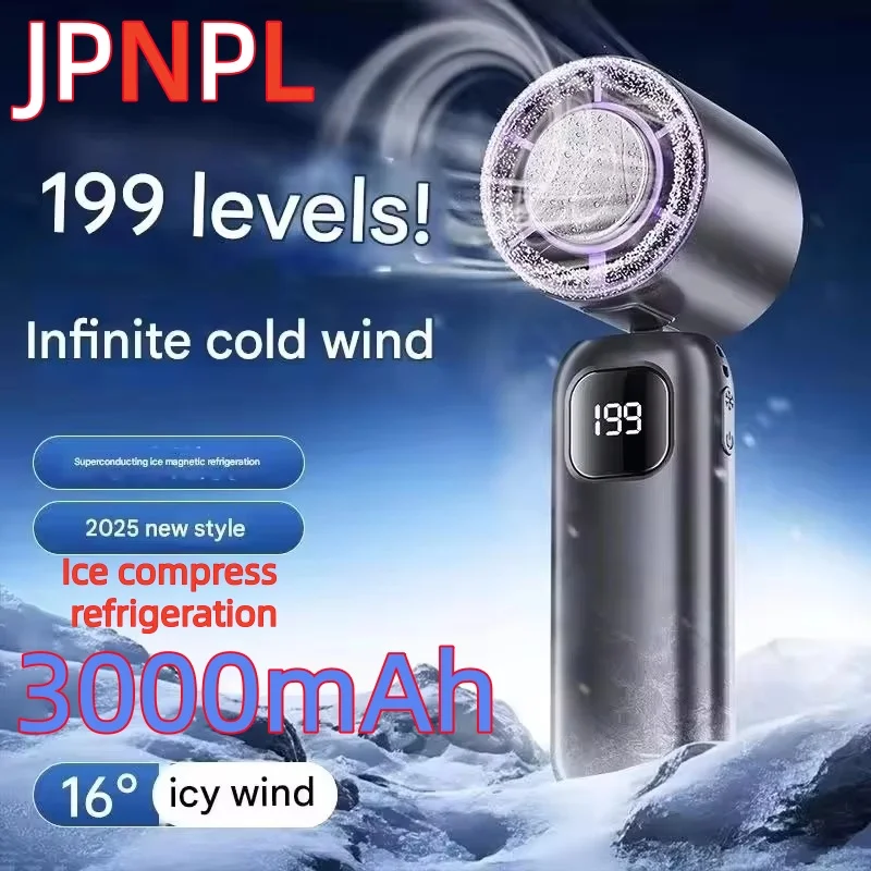 Ventilateur Électrique Portable JPNPL 3000 mAh, Ventilateur Turbo Rechargeable, Climatiseur de Bureau et Portable Double Usage pour le Camping 1 Ventilateur Électrique Portable JPNPL 3000 mAh, Ventilateur Turbo Rechargeable, Climatiseur de Bureau et Portable Double Usage pour le Camping 1