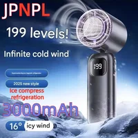 Ventilateur Électrique Portable JPNPL 3000 mAh, Ventilateur Turbo Rechargeable, Climatiseur de Bureau et Portable Double Usage pour le Camping 1