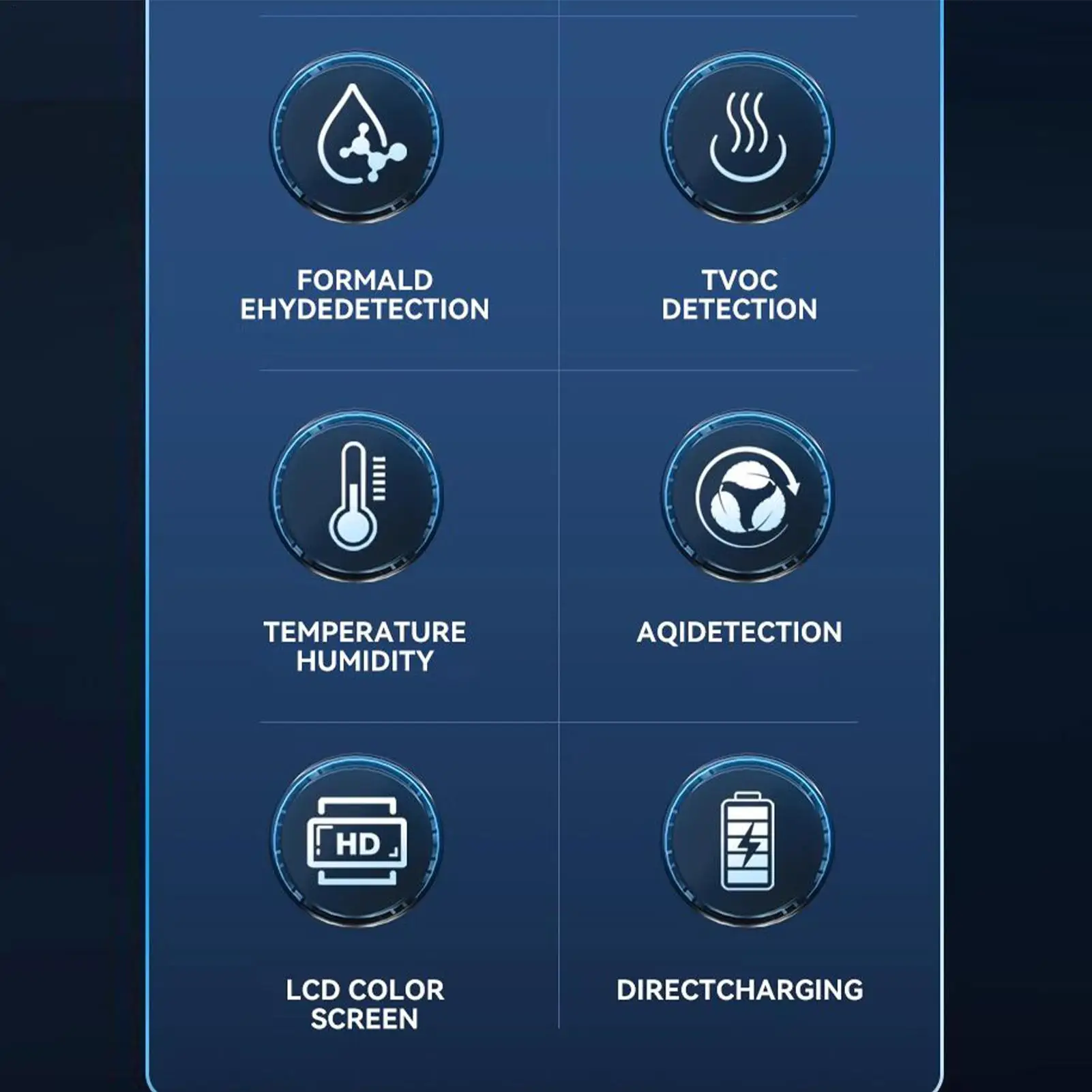 Air Quality Tester Portable Indoor Air Detector Quality Tester Portable Sensor Meter Device For Bedroom Room House Office Indoor