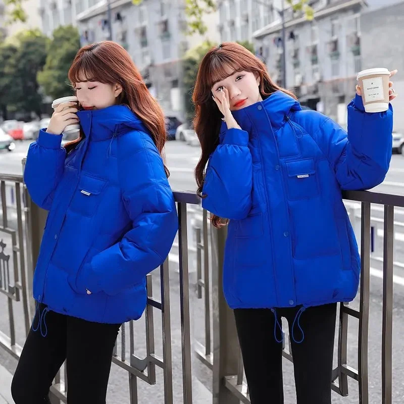 2023เสื้อแจ็คเก็ตฤดูหนาวใหม่ผู้หญิงParkas Thicken Overcoat Parkaลงผ้าฝ้ายCoatขนมปังเสื้อผ้าเกาหลีรุ่นหลวมOutwear