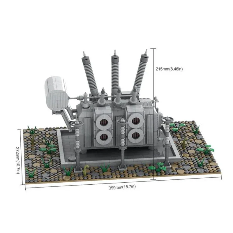 高電圧変圧器モジュラーブロック,ストリートビューモデル,モックビルディングブロック,DIYアセンブリおもちゃ,クリスマスプレゼントセット