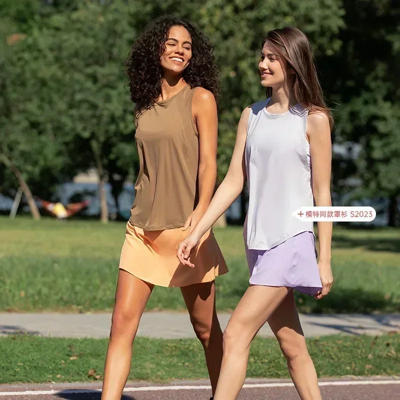 Lemon-Chaleco deportivo esculpido para mujer, Top de Yoga, Camiseta holgada para entrenamiento, ropa de gimnasio sin mangas, ropa deportiva hueca en la espalda, camisetas deportivas para correr