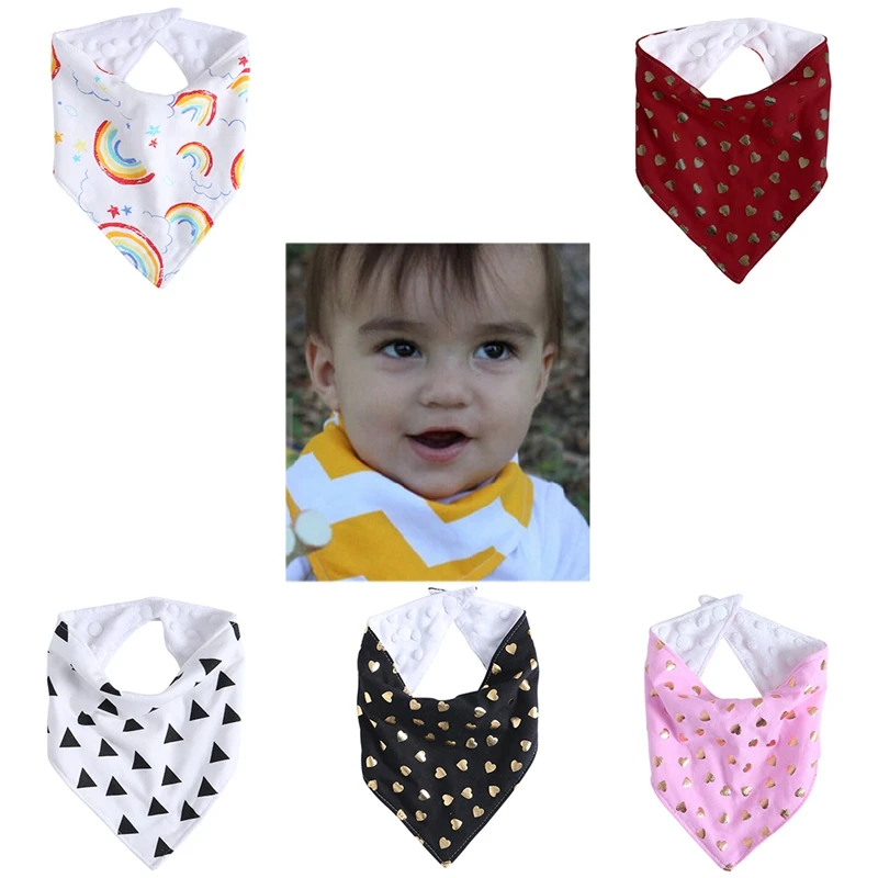 Kids Baby Feeding for Head Scarf Towel Bib Boys Girl Bandana Saliva for Triangle