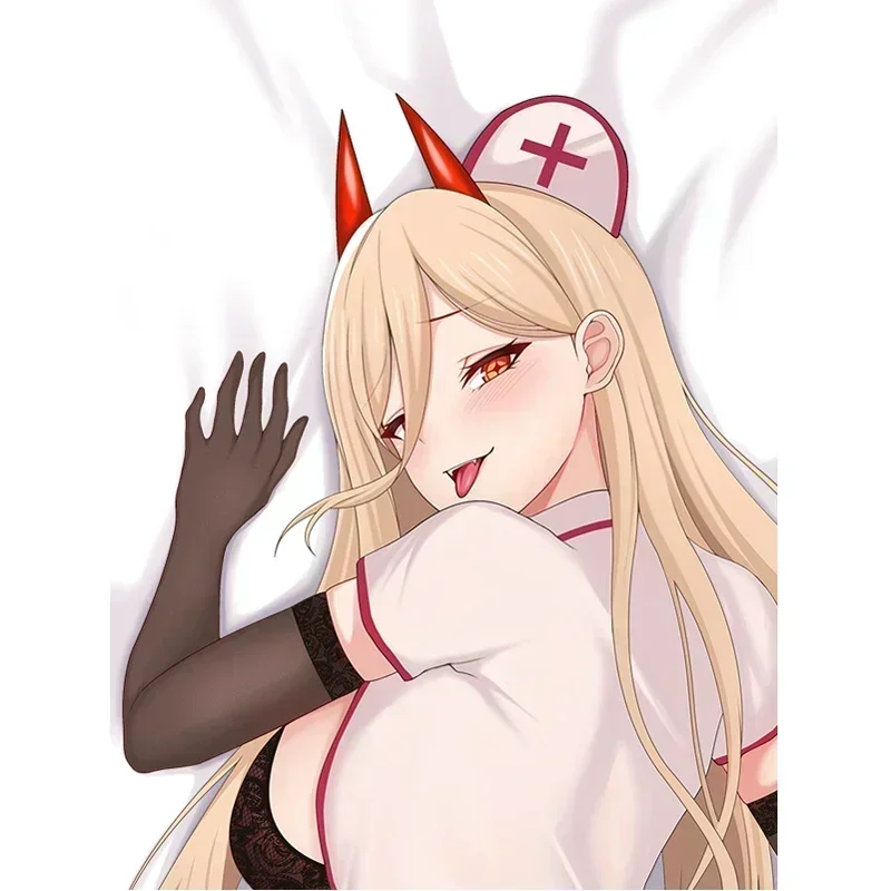 Anime Dekor Kissen bezug Kettensäge Mann Power Dakimakura Waifu Kissen bezug 2-seitiger Druck umarmen Körper Kissen bezug Geschenk