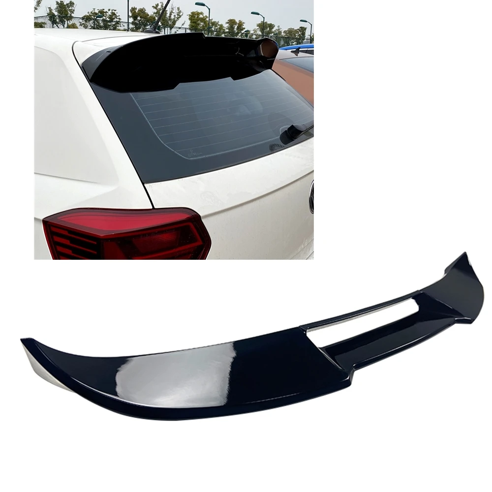 

Rear Roof Spoiler Wing For Volkswagen VW POLO MK6 Hatchback 2019-2021 Glossy Black Tail Gate Window Trim Trunk Splitter Lip