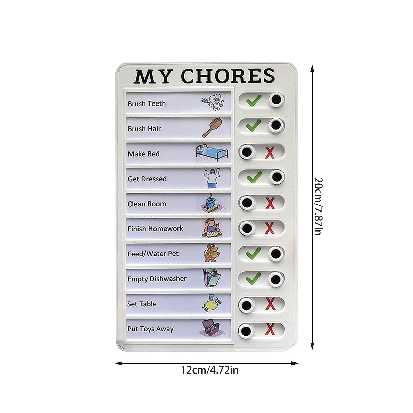 Chores Portable Memo Board Daily Schedule For Kids Chore Chart Memo Checklist Board Detachable Reusable RV Checklist Chore Chart