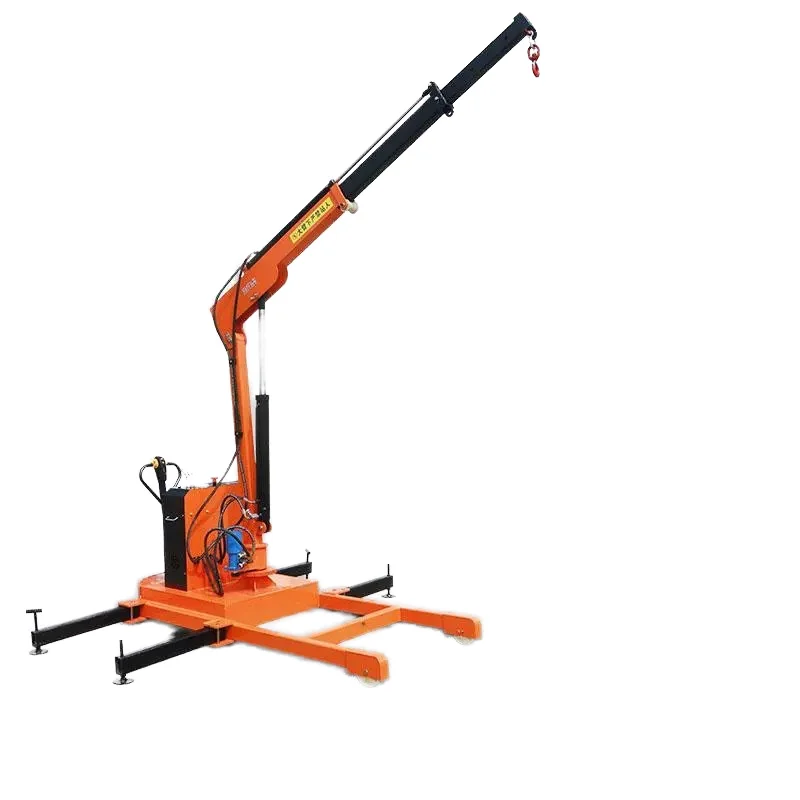 

New 1-Ton Fully Electric Mobile Telescopic Crane Folding Hydraulic Vehicle-Mounted Steel Hoist Wire Rope Sling for Efficient