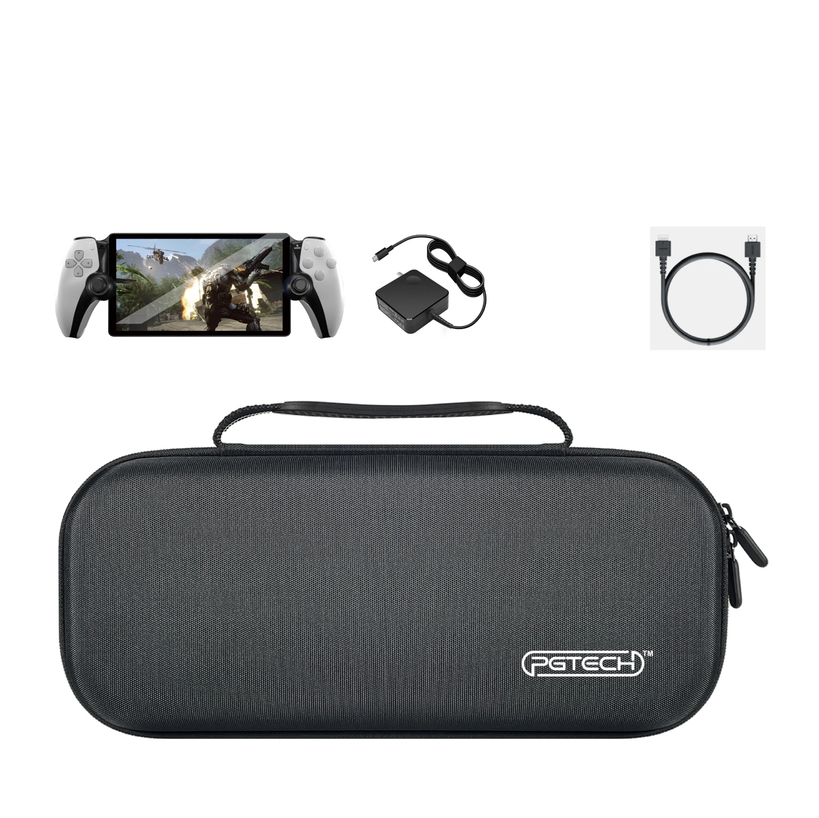 For PlayStation Portal Console Organizer Bag Interior with Stand Portable Carrying Case