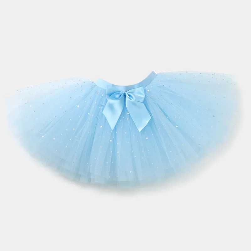 Girl Sequin Tulle Tutu Half Slip Ballet Dance Skort for Toddler Kid Gymnastics Recital Kindergarten Performance Daily CasualWear