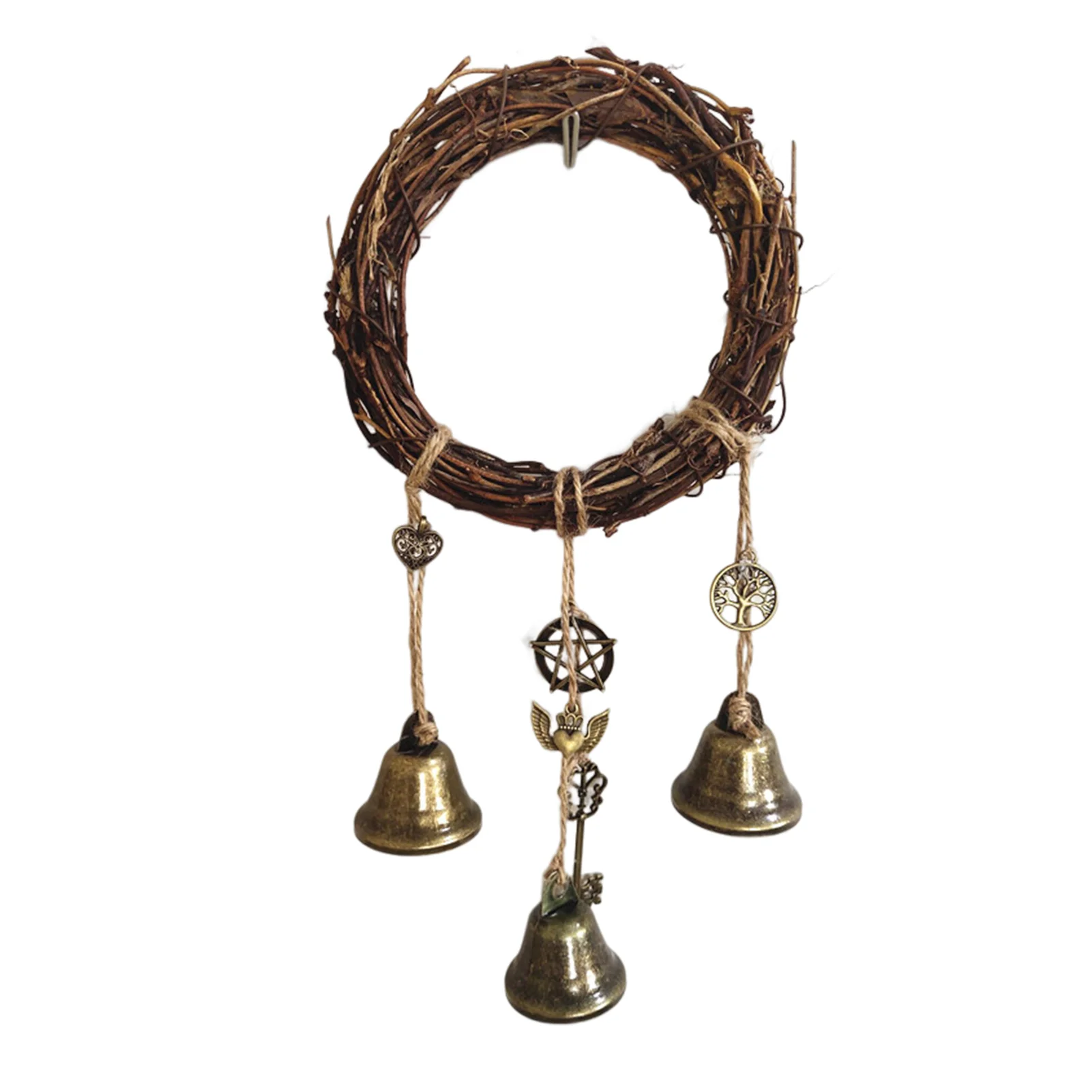 Rattan Metal Room Decoration Wind Chime Reasonable Size Easily Hang Wind Chime for Wall Window or Balcony Decoration