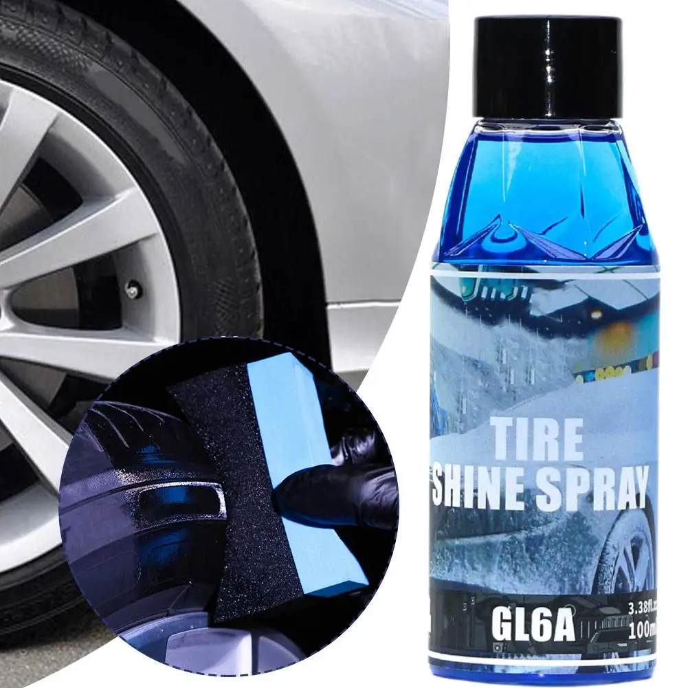 

100ML Car Tire Coating Agent Rubber Renovation Waterproof Wax Brightening Protective Blackening Long-lasting Anti-cracking E7N0