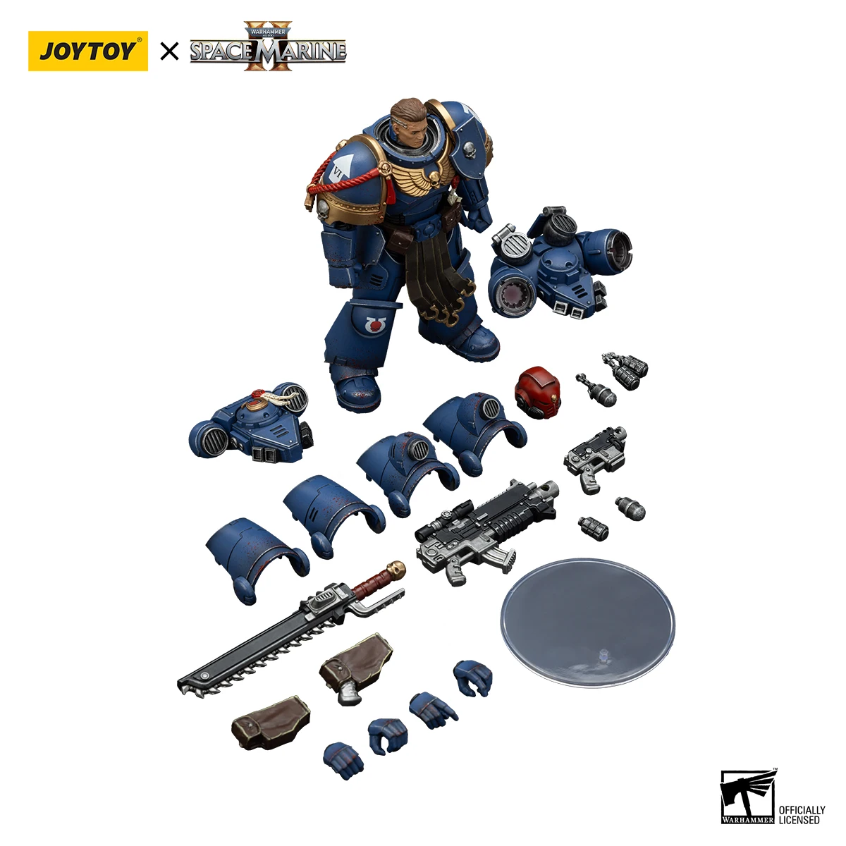 JOYTOY Warhammer40K 1/18 Space Marines Actionfigur Ultramarines Sergeant Gadriel Collectors Edition Figuren Spielzeug