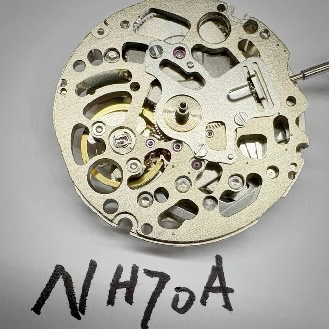 Original Japan NH70 Movement 24 Jewels Automatic Mechanical Skeleton Watch Movement Self-Winding No Date