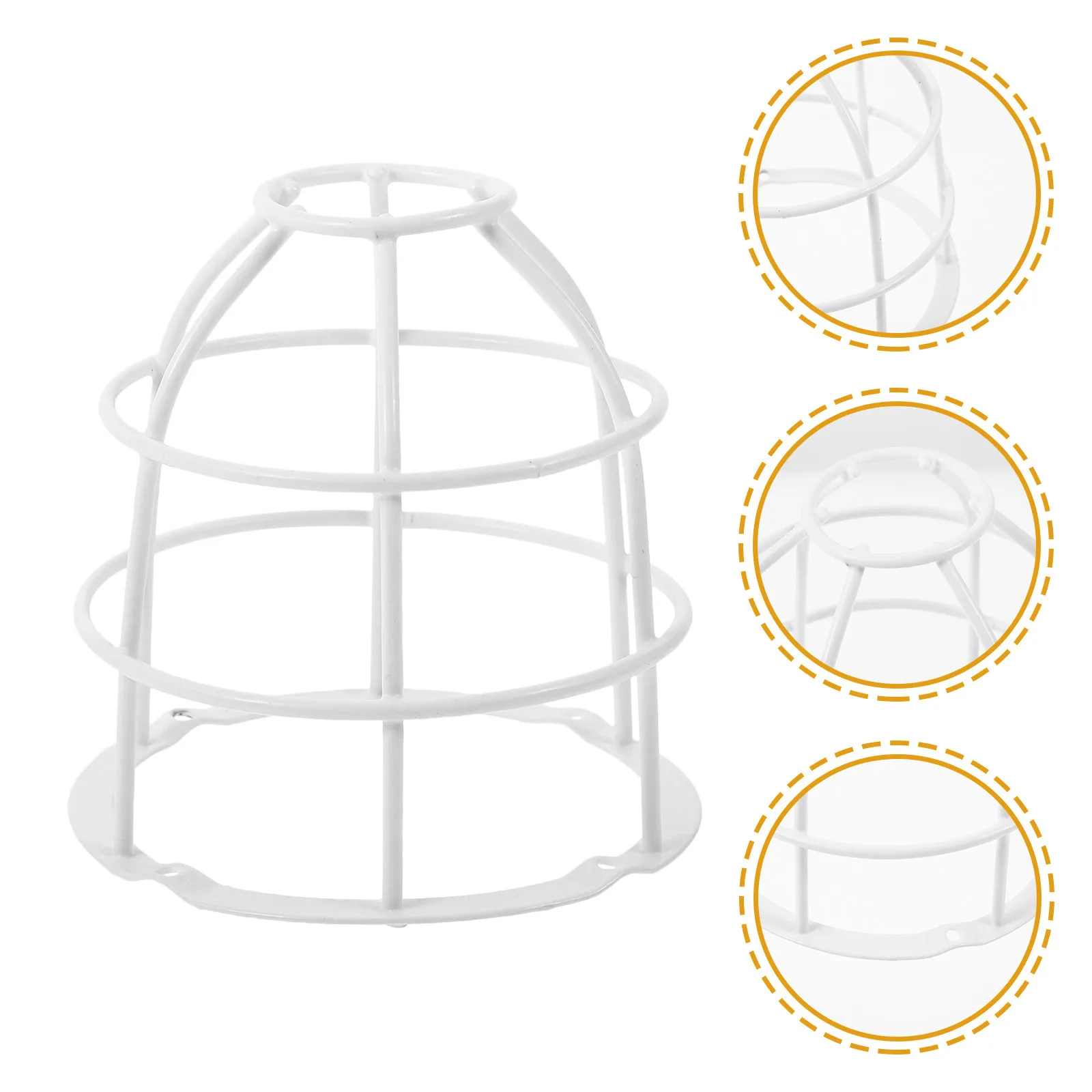 Premium Stainless Steel Lamp Shade Frame Simple Structure Safety Lamp Guard Cover for Bulbs Cage Style Wire Lampshade Frame