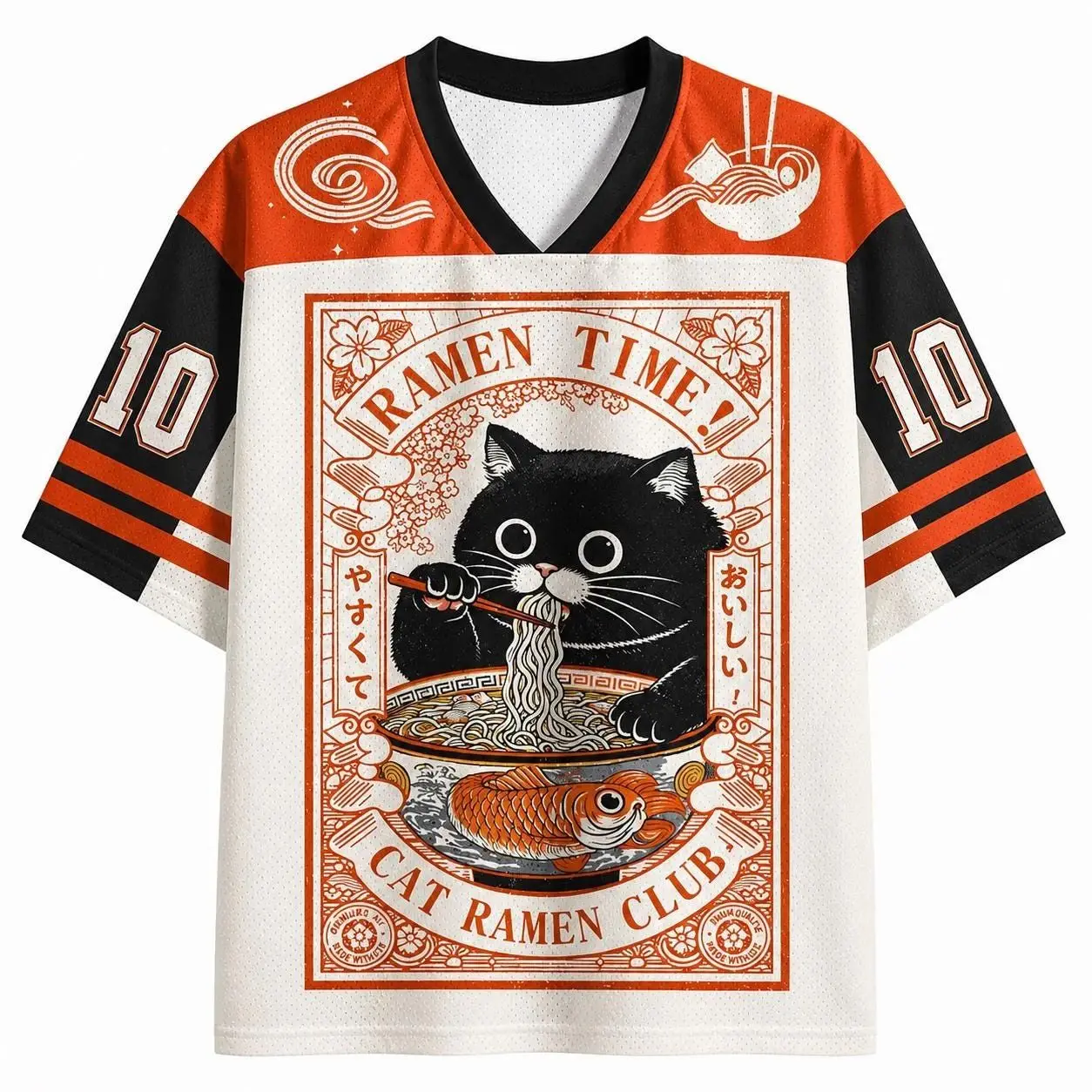 2026 Summer New Style Japanese Cute Cat 3D Print Quick-Dry Outdoor Street V-Neck T-Shirt