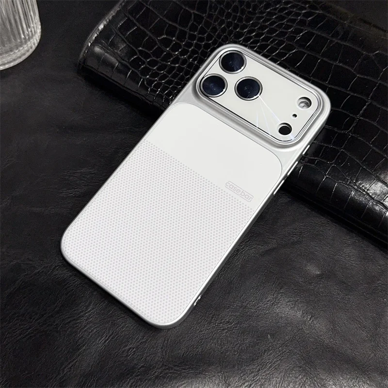 

For Magsafe PU Leather Matte Magnetic Glass Lens Matte Case For iPhone 13 14 15 16 17 Pro Max Wireless Charging Shockproof Cover