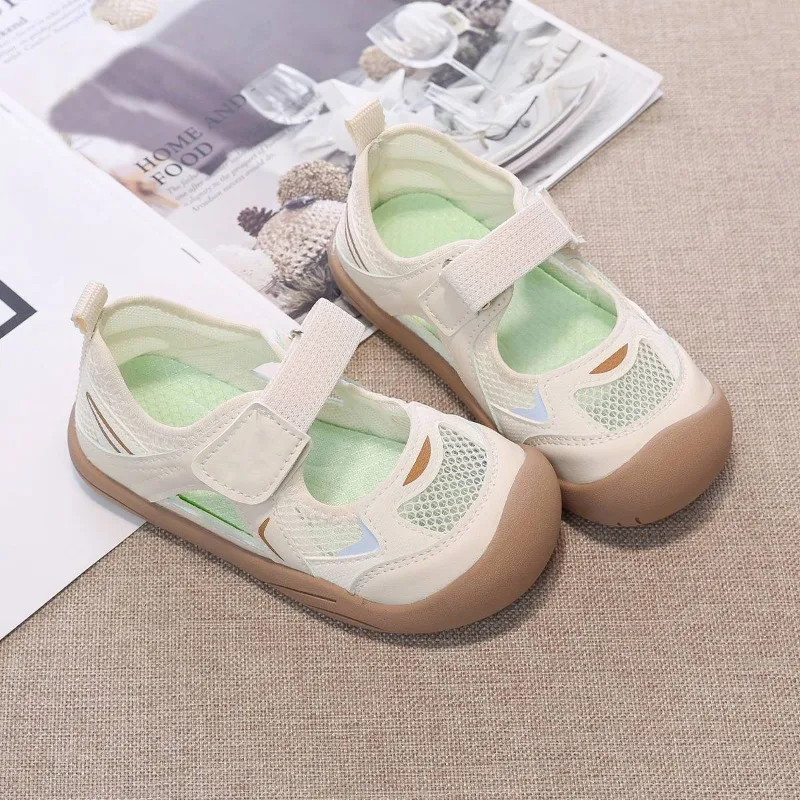Kids Mesh Breathable Sneakers Summer Toddler Casual Shoes Anti-Slip Soft Sole Children Sports Shoes Boy Girl Running Sandals
