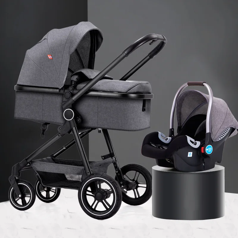 New High-view Baby Stroller Light Can Sit, Recline, Fold Shock-absorbing Two-way Newborn Children's Stroller Baby Stroller