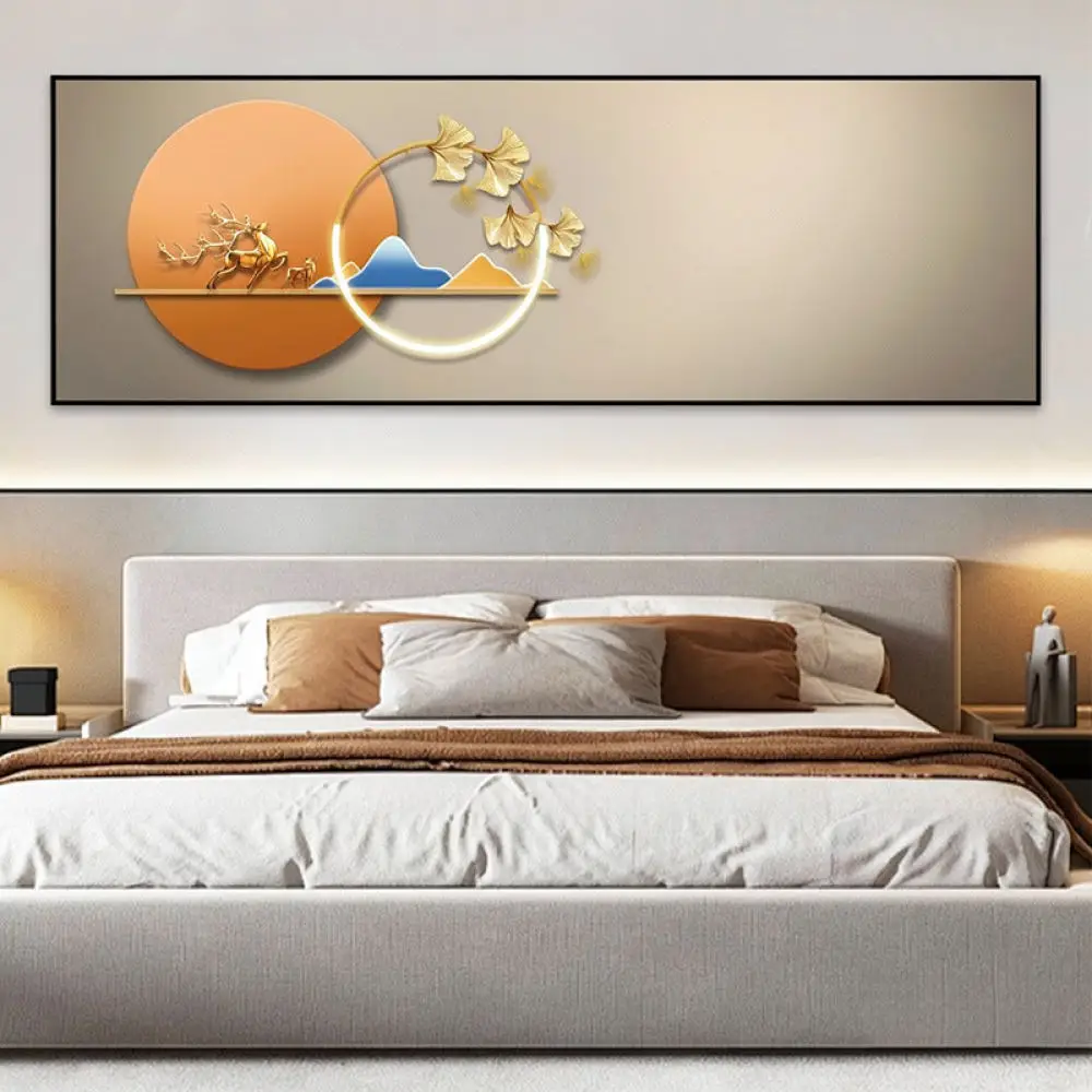 Self Adhesive Wall Mural Modern Decor Bedroom Bedside Background Sticker Living Room Landscape Painting Art Print