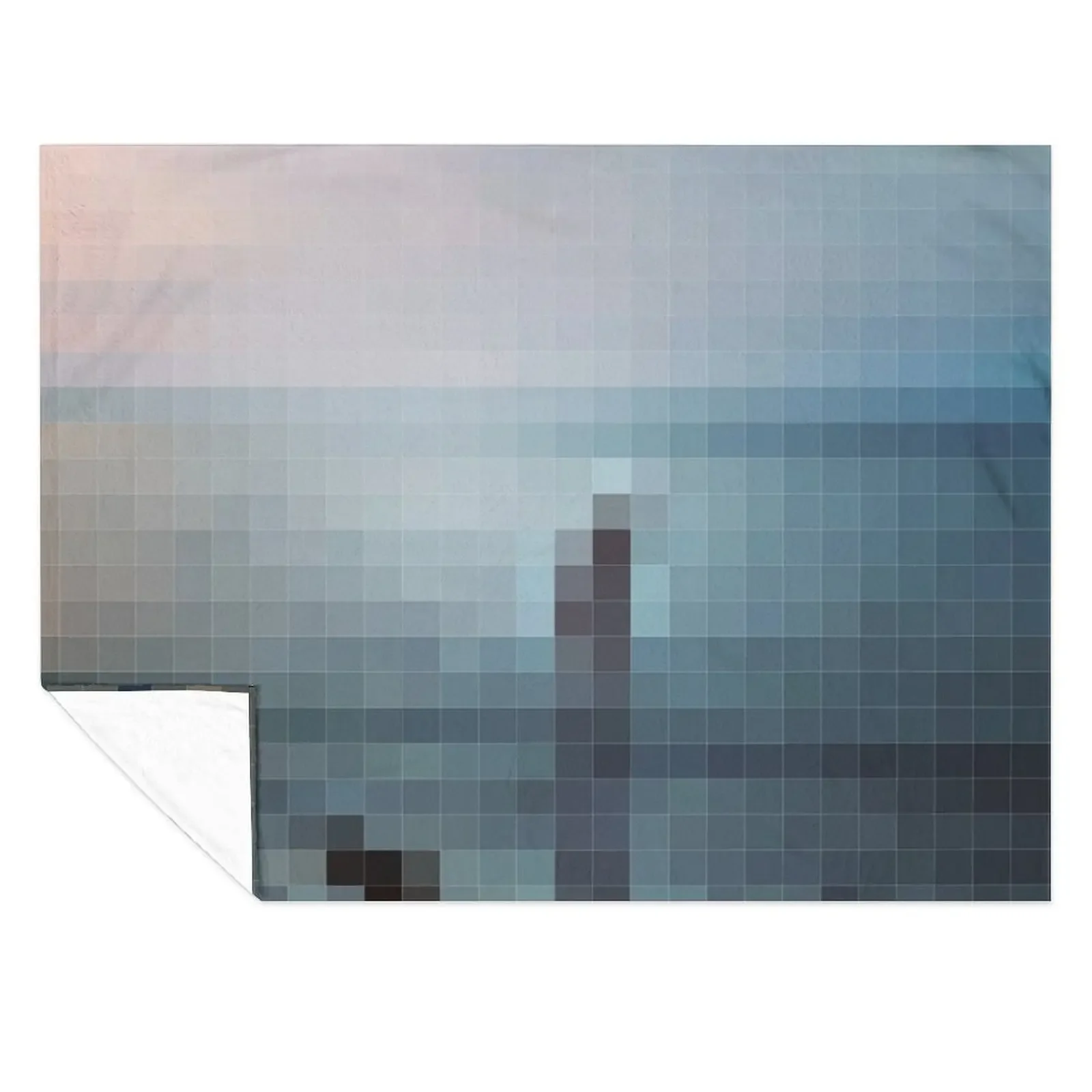 

Sandycove Beach | Digital Pixel Painting Throw Blanket Beautifuls Luxury Designer Winter beds Decorative Sofa Blankets