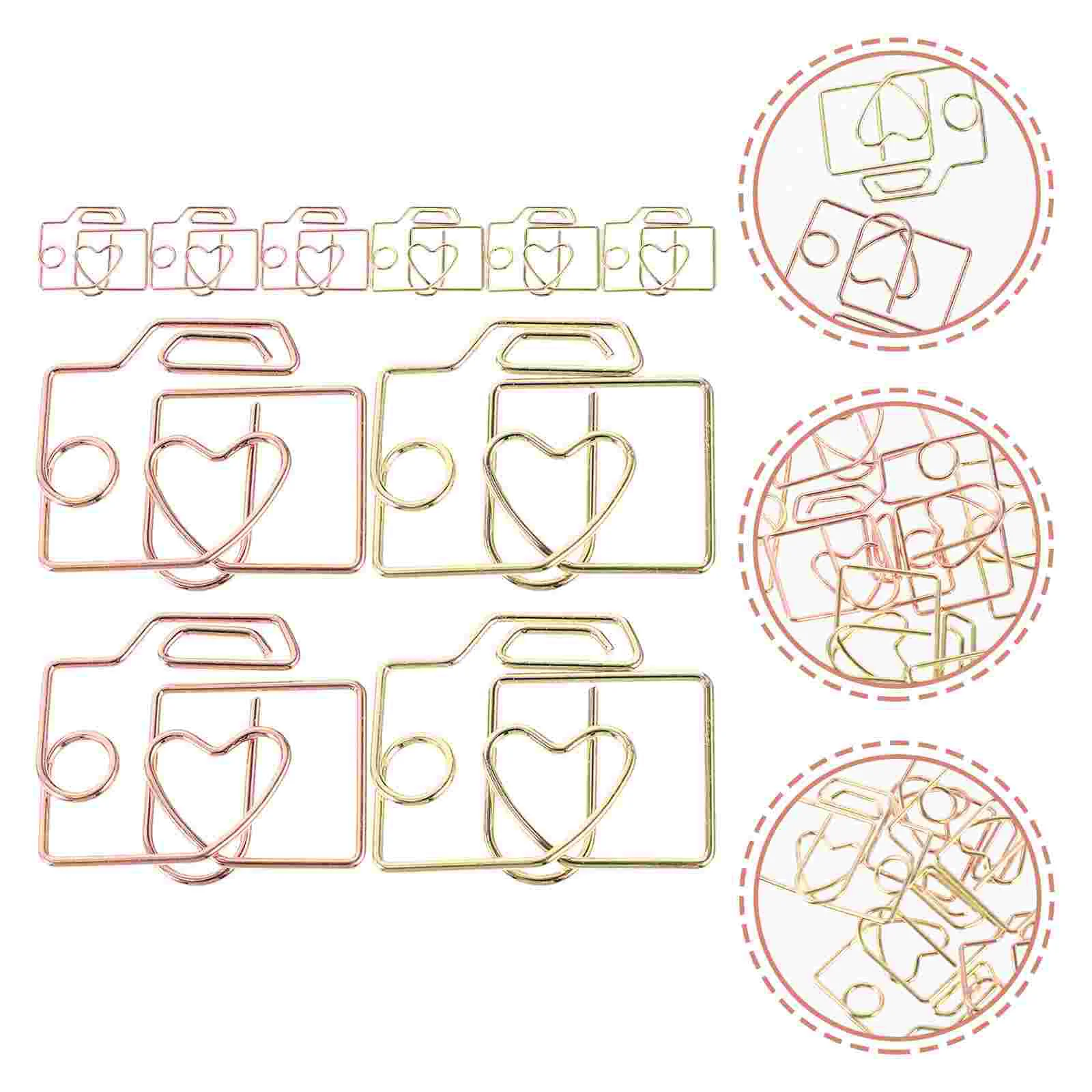 20 Pcs Small Paper Clip Ornaments Metal Mini Clips Crafts Creative Shaped Office Room