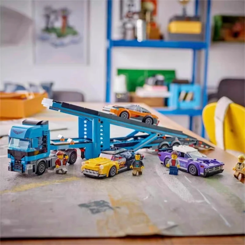 

Новый конструктор 2026: Серия «Город» — Спортивный автомобиль-транспортер 60408, 998 деталей, креативный набор для детей, подарок