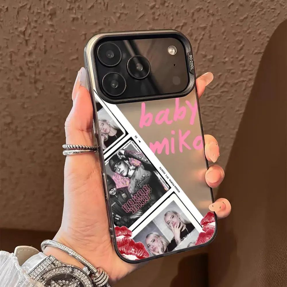 Чехол для телефона Singer Young M-Miko Art для iPhone 17, 16, 15, 14, 13, 12, 11 Pro Max, черный, фиолетовый, матовый, лазерный, металлик, Aurora Funda