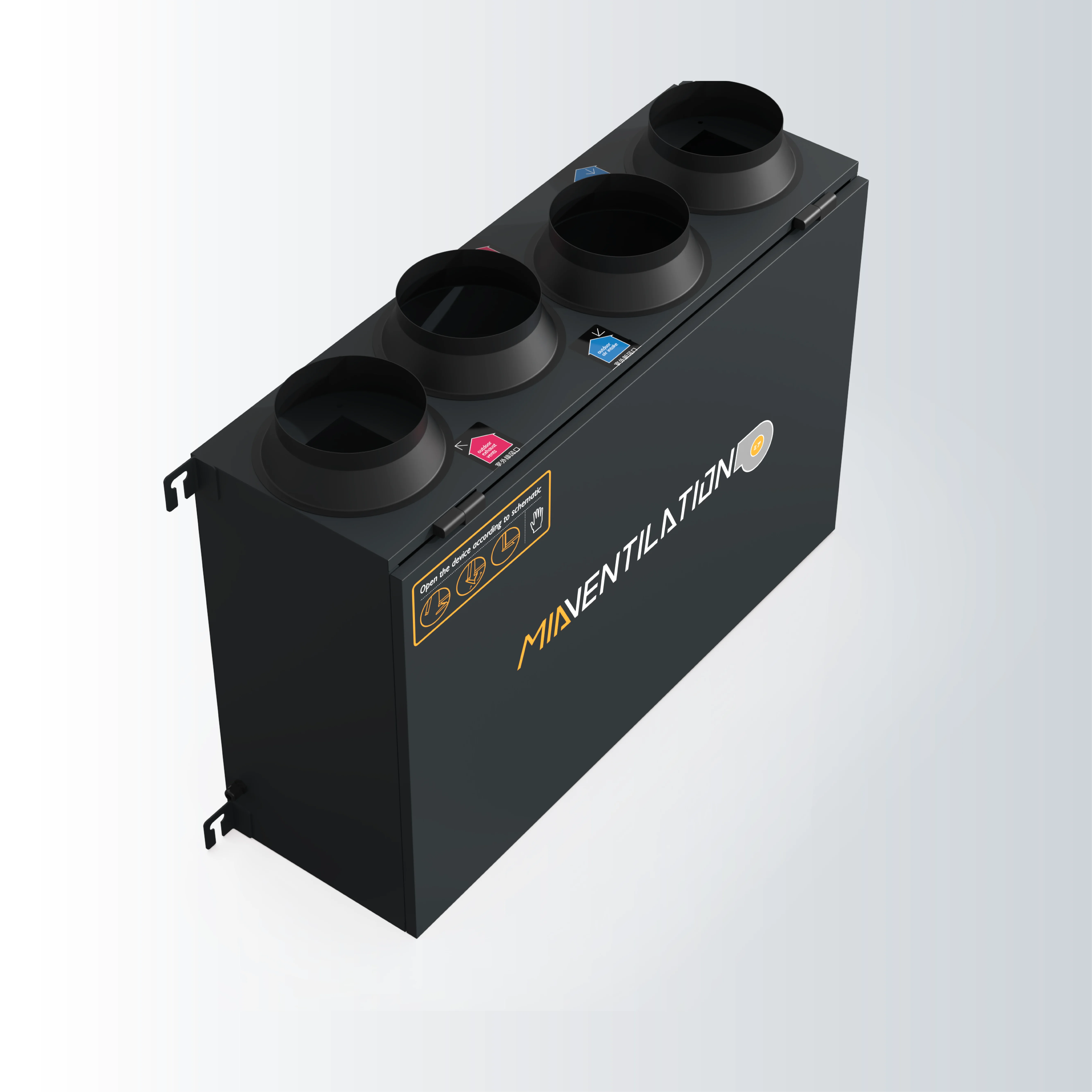 WIFI التحكم MIA 1300 CMH لوحة التدفق المتقاطع الهواء إلى استعادة الهواء تبادل الحرارة Hvac استعادة الطاقة التهوية Vmc