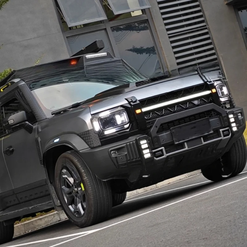 High Quality Silver Dragon Wing Style Full Body Kit Front Rear Bumper 4x4 Off Road Upgrade Mod Accessories