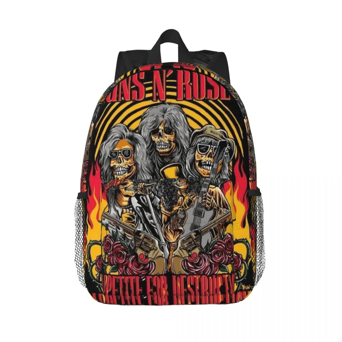 

Like-Guns-&-Roses-Style Printed Lightweight Casual Schoolbag For School, Outdoor, Shopping, Office 15inch